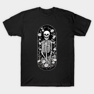 Happy skeleton floral T-Shirt